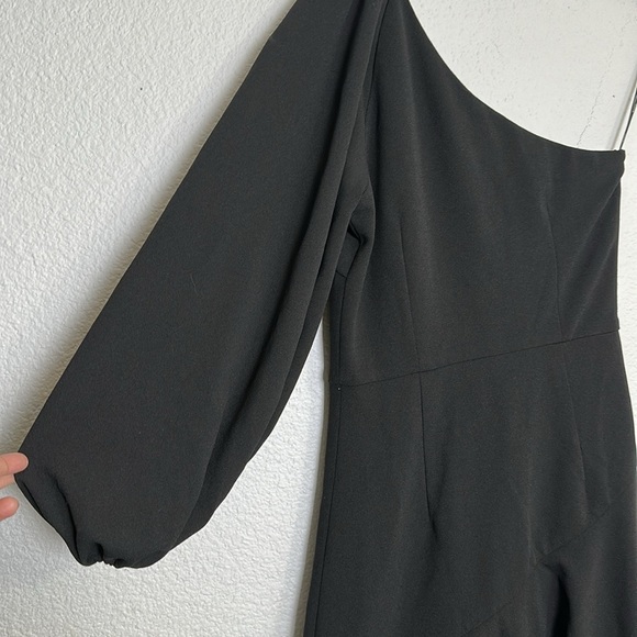 Elliatt Caydence Asymmetrical One Shoulder Puff Sleeve‎ Black Mini Dress Size XS - Picture 5 of 16